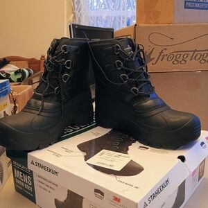Staheekum Men's Black Snow Boots